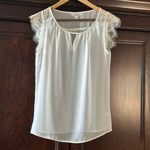 Charming Charlie Ivory Lace Blouse
